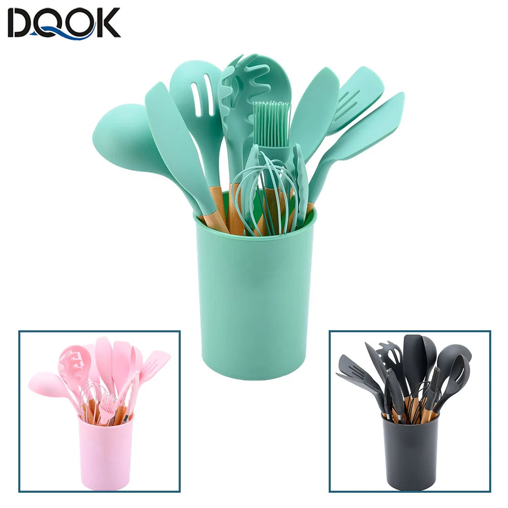 Silicone Kitchenware Cooking Utensils Set Non-stick