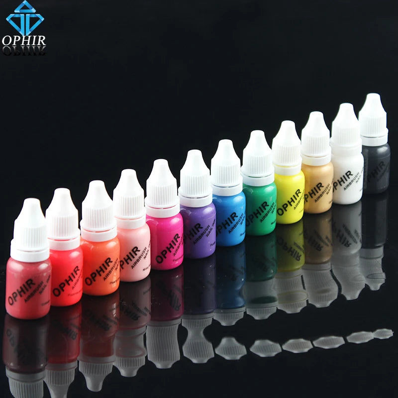 OPHIR 12 Colors Airbrush Nail Art Inks