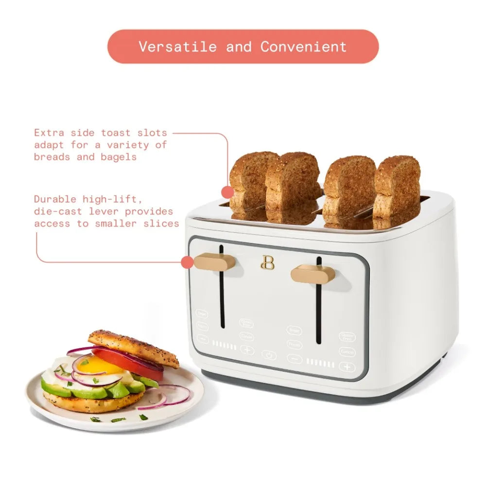 4 Slice Toaster, White