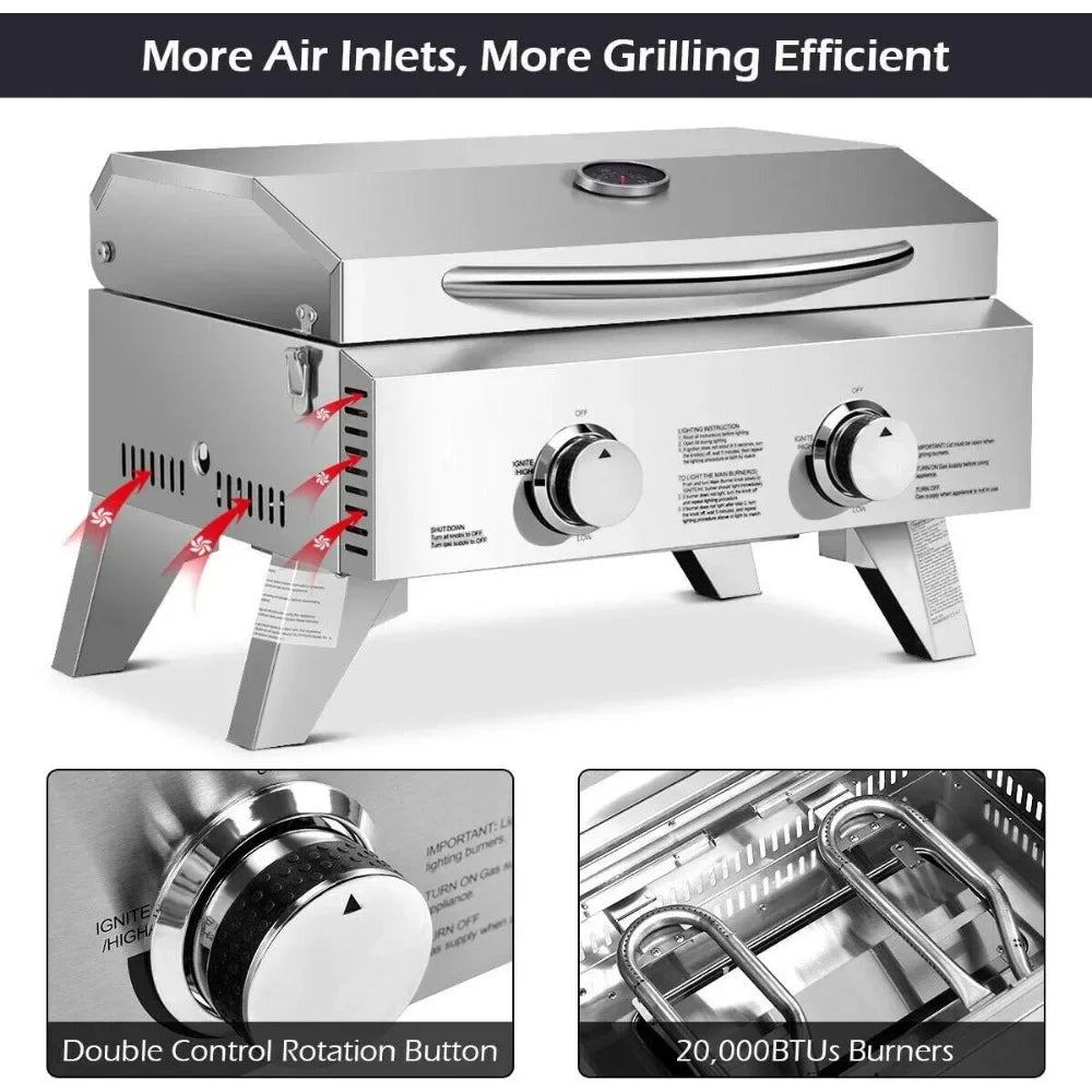 BBQ Grill, Gas Grills with 2 Burner