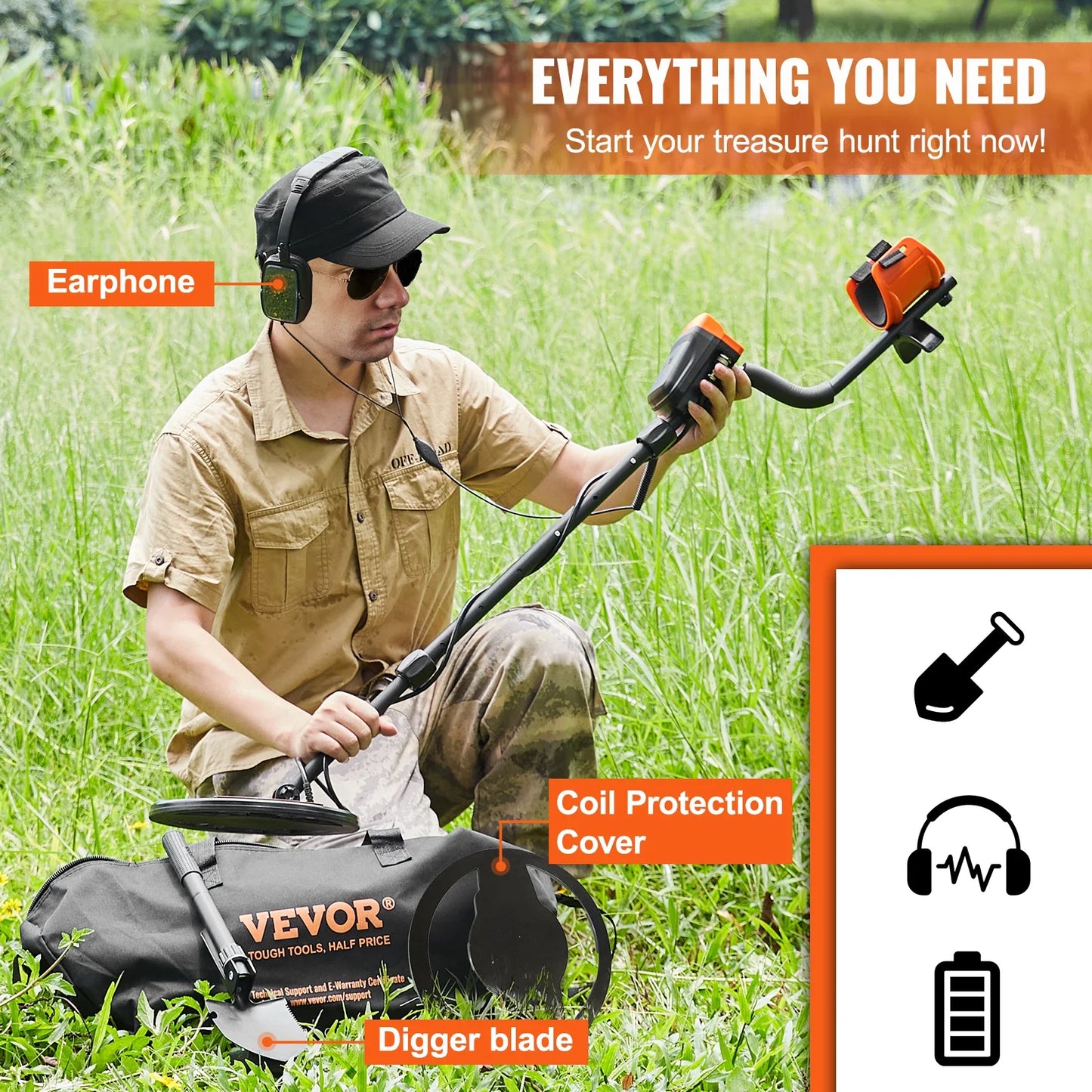 VEVOR Metal Detector for Adults & Kids