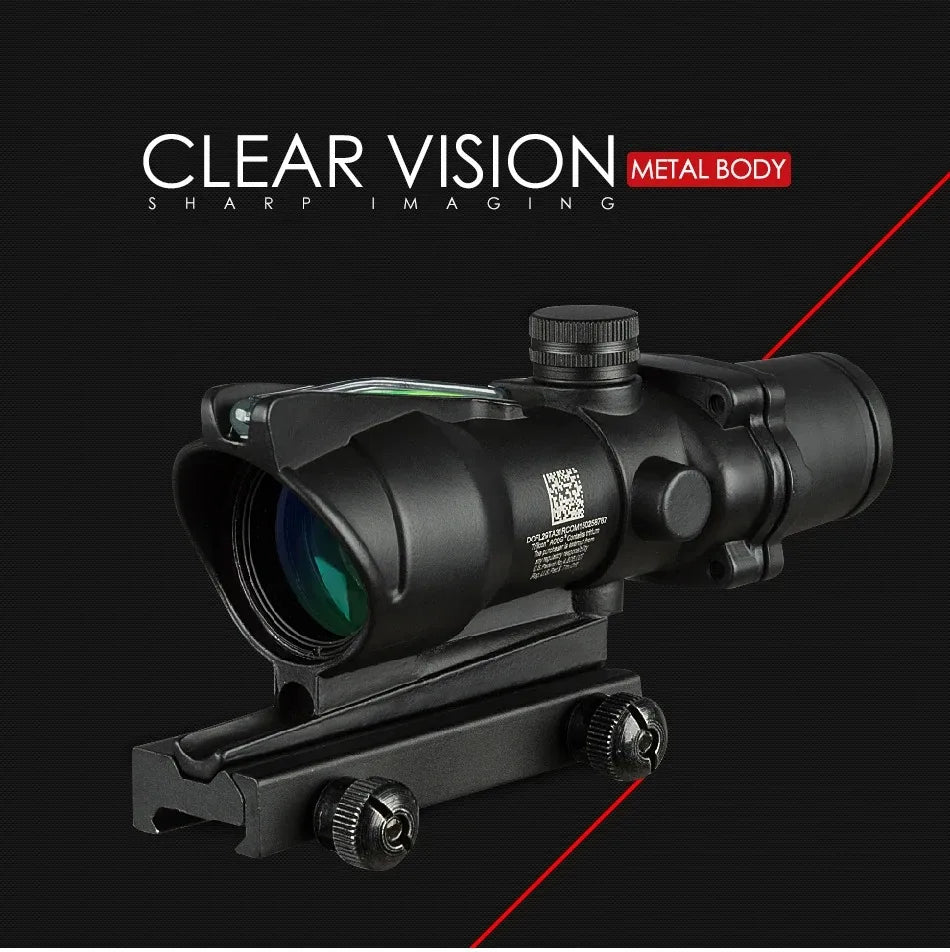 4X32 scope Real Fiber Optics Green Red Dot