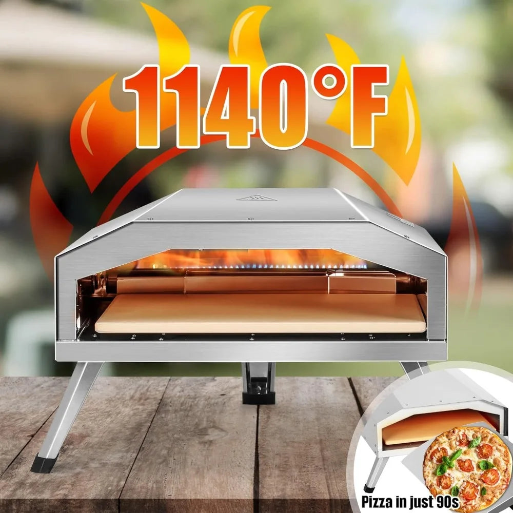 Gas Pizza Oven, 12 inch Portable Stainless Steel