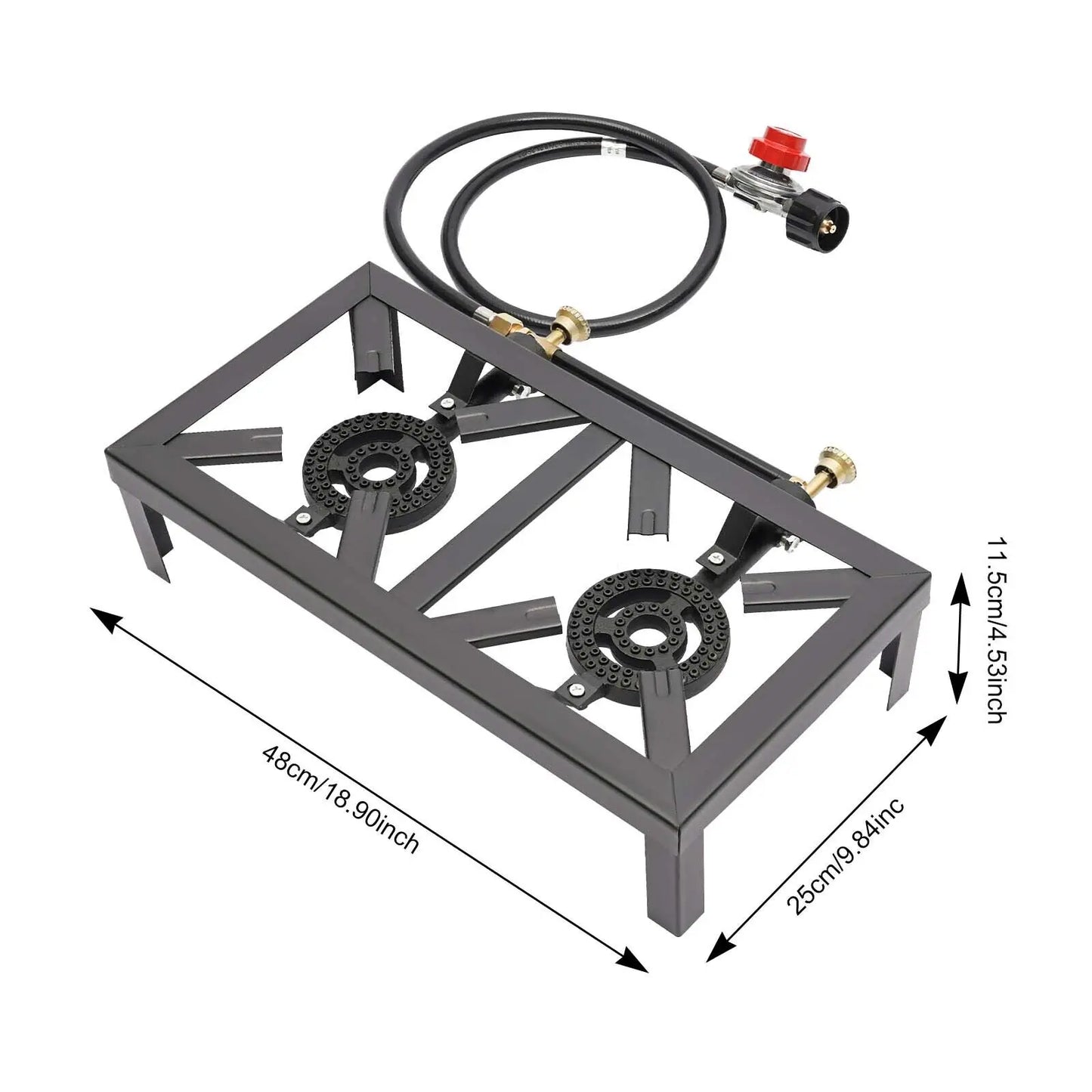 Cast Iron Double Burner Portable Outdoor Stove