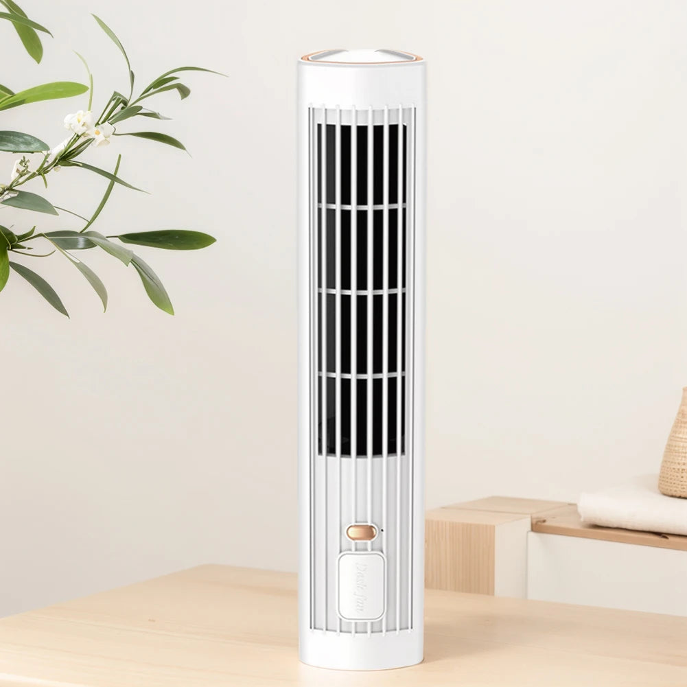 Bladeless Tower Fan USB Rechargeable