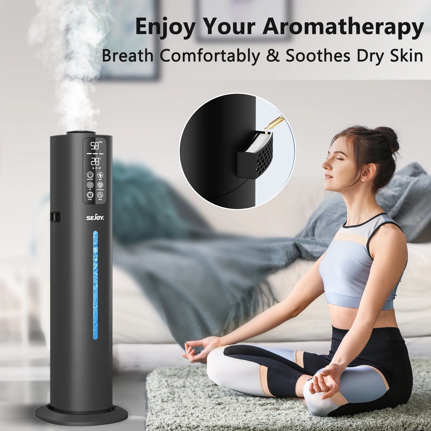 Air Humidifier Large Room Bedroom Cool Mist Air