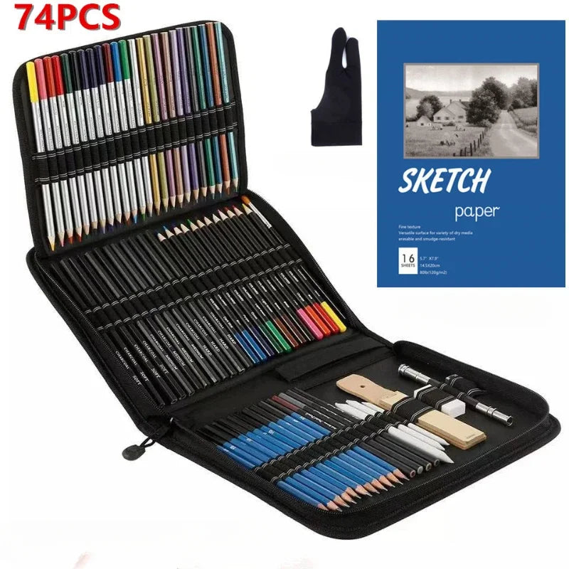 72 Piece Sketching Color  Art Set