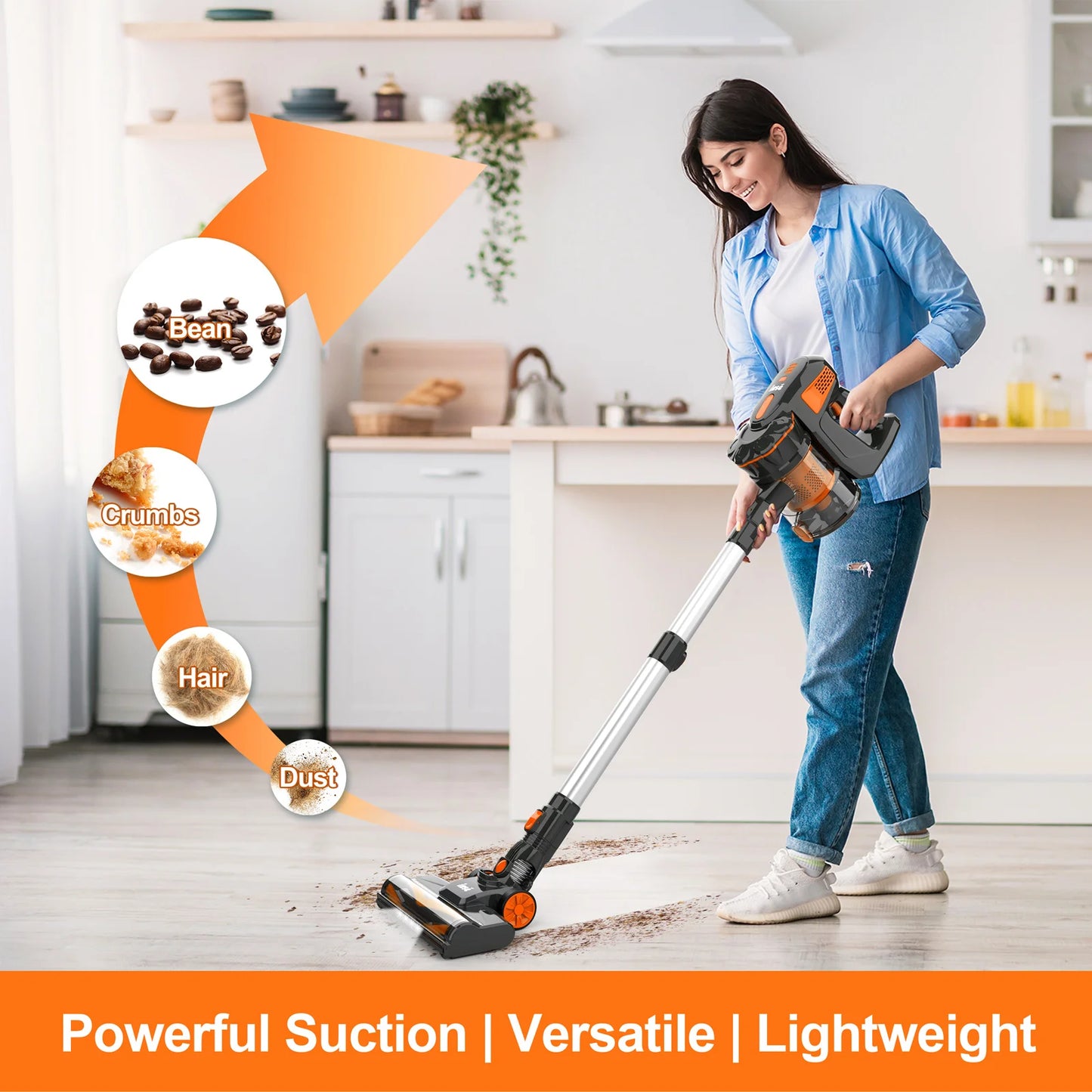 Cordless Vacuum Cleaner Powerful Brushless Motor.