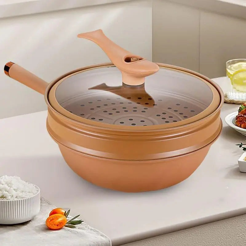 Ceramic Wok With Lid