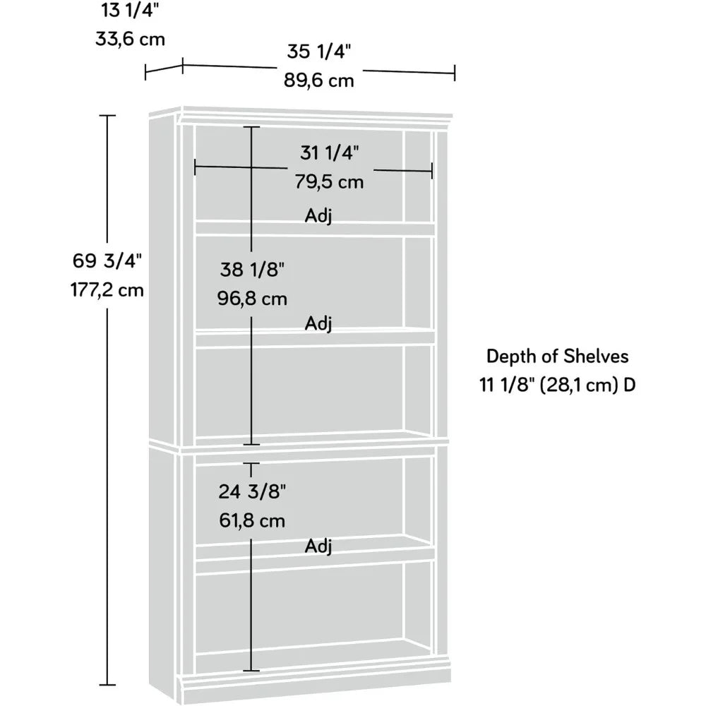 Bookcase/5 Shelves Living Room Furniture Home