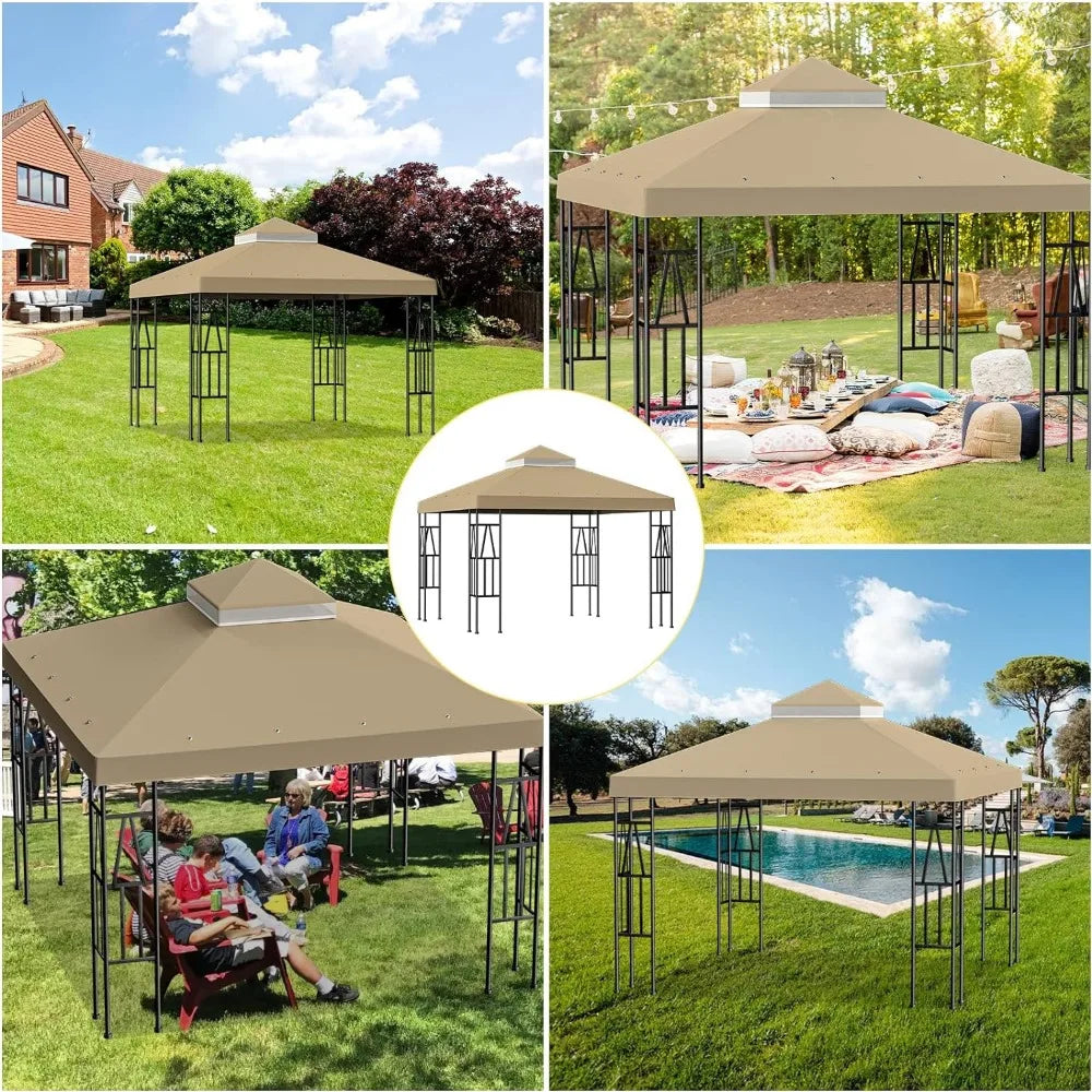 10'x10' Replacement Canopy Top Cover for Gazebo