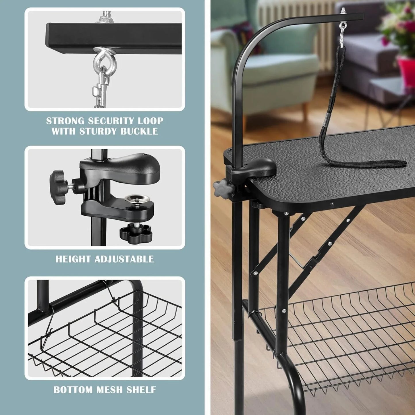 US 32"/36in./46in Dog Grooming Table Adjustable Pet Cat Grooming Table.