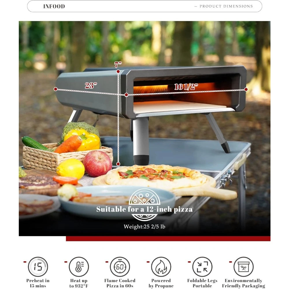 Gas Pizza Oven Outdoor,12inch