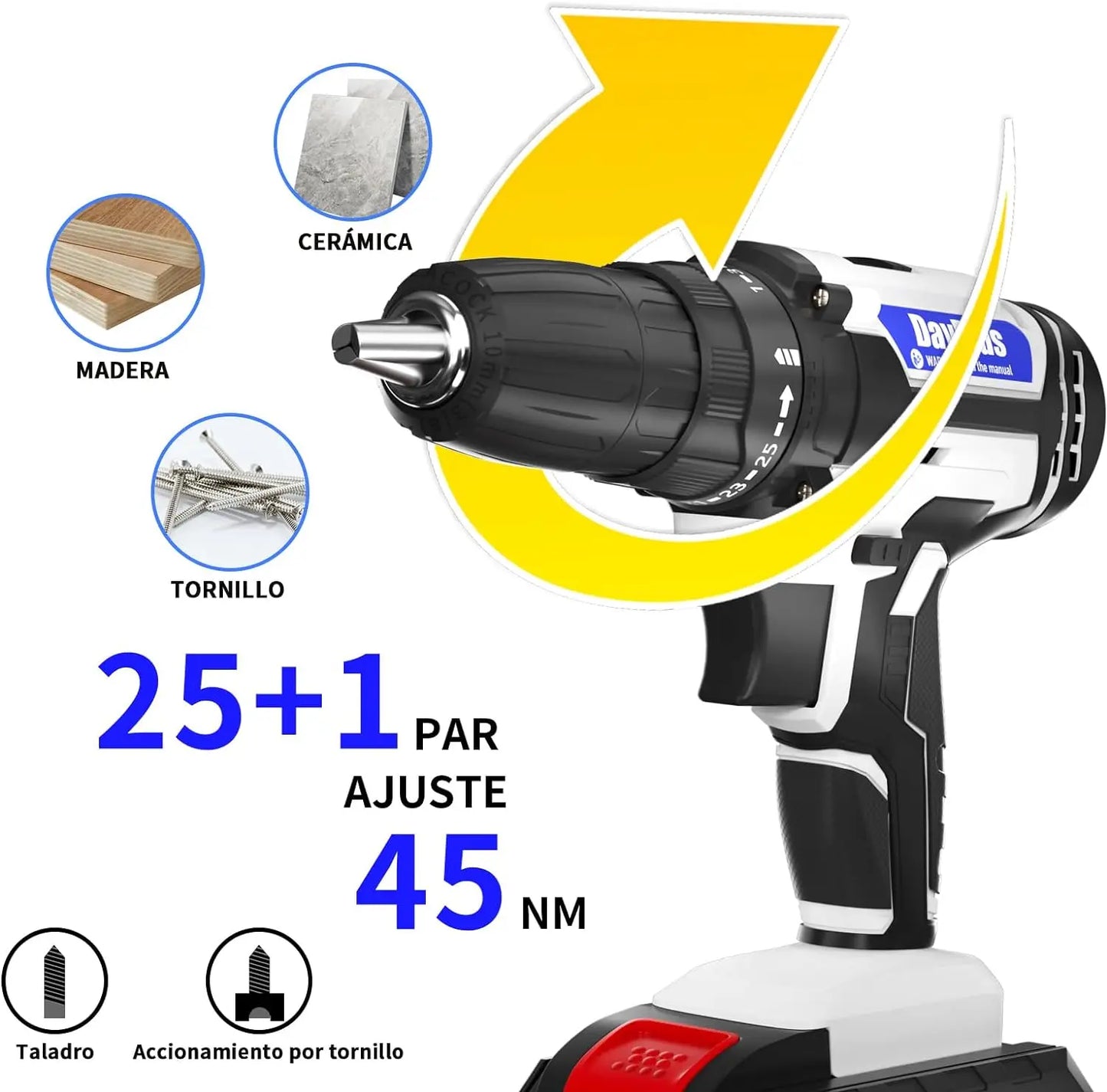 21V Portable Cordless Power Drill Set I