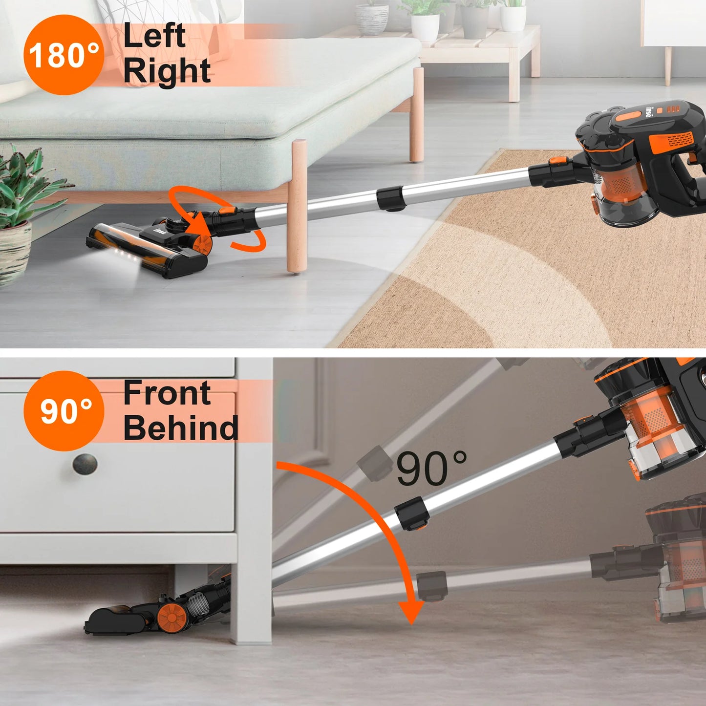 Cordless Vacuum Cleaner Powerful Brushless Motor.