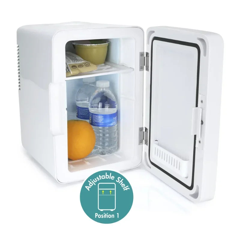 LED Lighted Mini Fridge with Glass Door