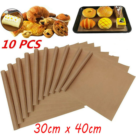 10pc   Reusable Non-stick Resistant Baking Paper Sheets