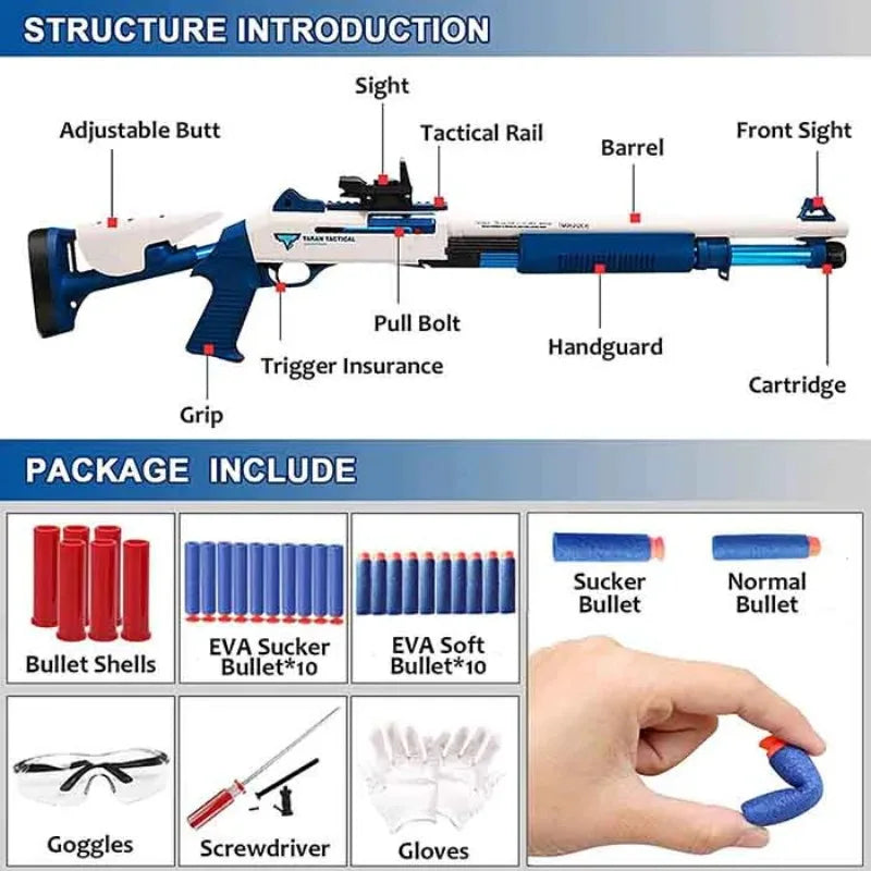 UDL XM1014 Shell Throwing Foam Dart Blaster