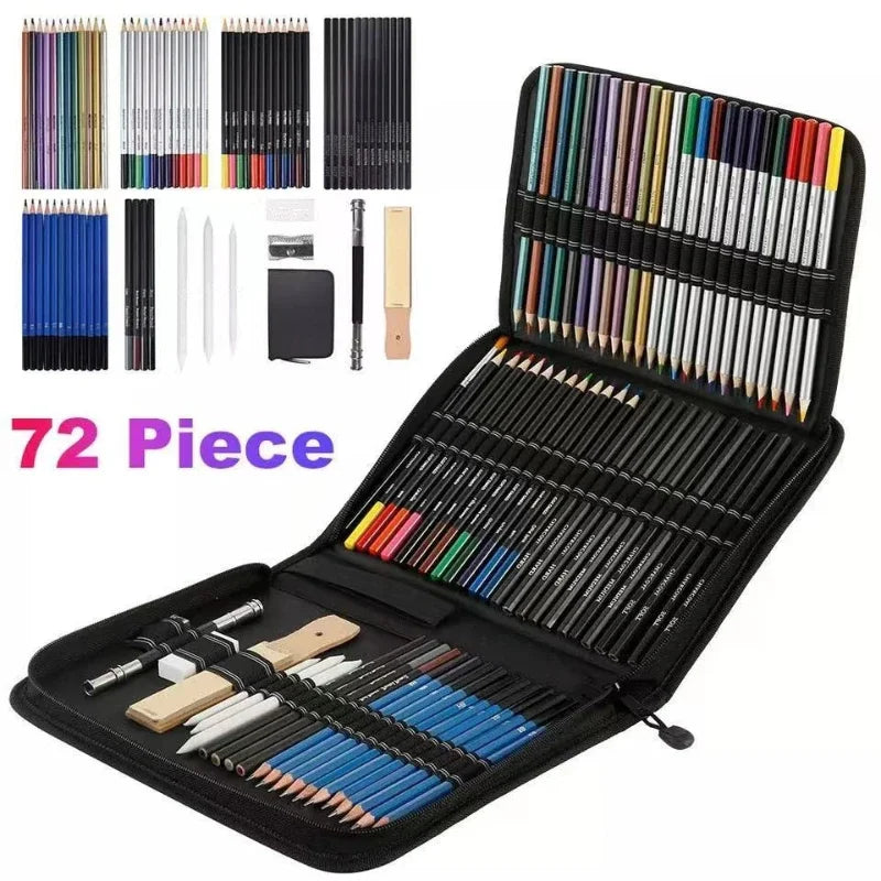 72 Piece Sketching Color  Art Set