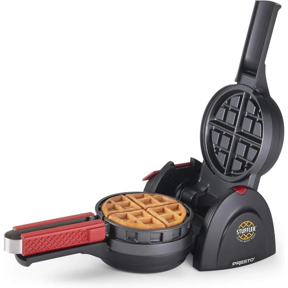 Stuffed Waffle Maker, Belgian, Large, Black