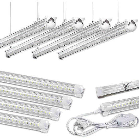 8Pack 4FT LED Shop Light Garage Lights