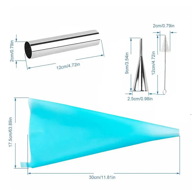 19pcs/pack Cannoli Tubes Forms Set