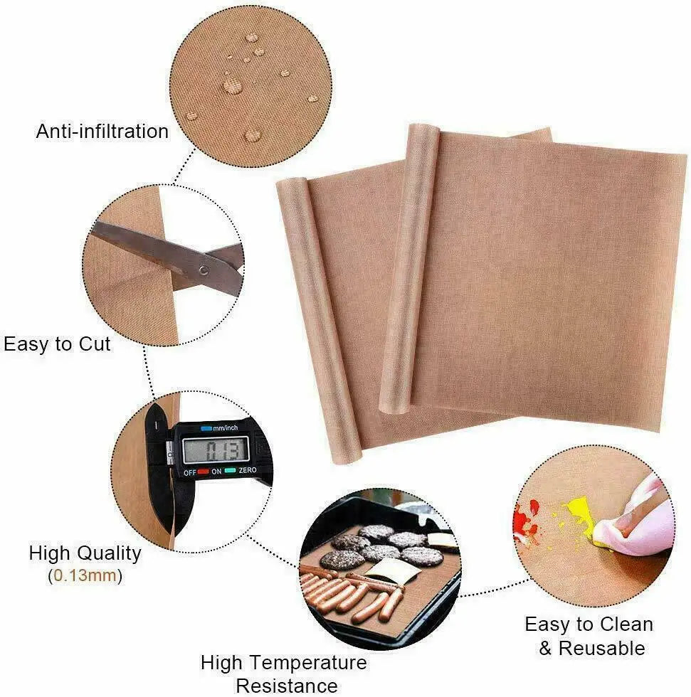 10pc   Reusable Non-stick Resistant Baking Paper Sheets