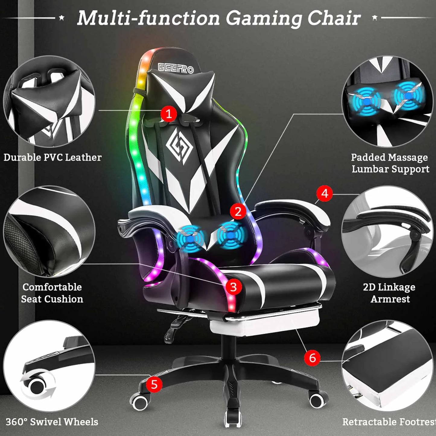 135 Degrees Gaming Chair