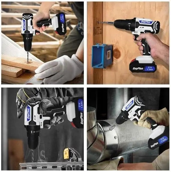 21V Portable Cordless Power Drill Set I