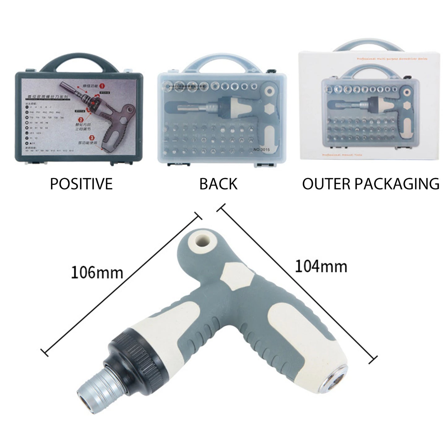 Screwdriver Tools, Vanadium Steel Ratchet Dual-purpose