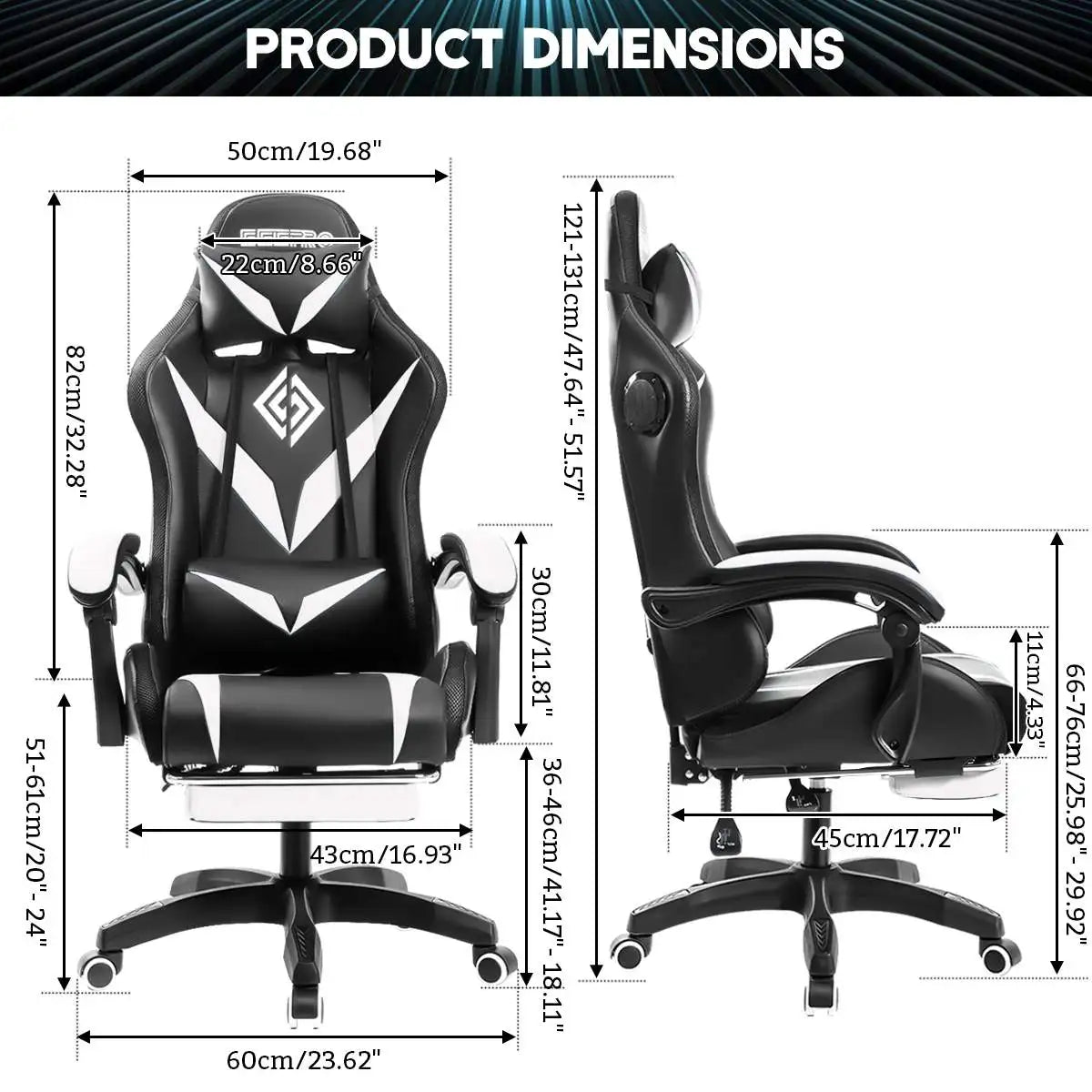 135 Degrees Gaming Chair