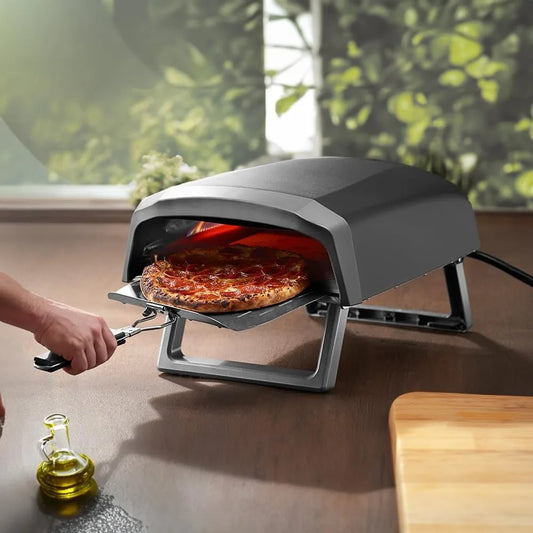 Pizza Oven Outdoor,Gas Pizza Oven Propane - Portable Pizzeria Ovens for Outside,Stone Brick Pizza Maker Oven Grill