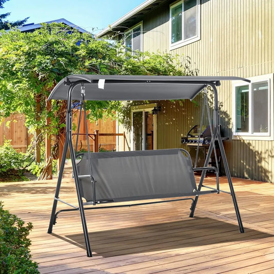 3-Person Porch Swing with Stand,