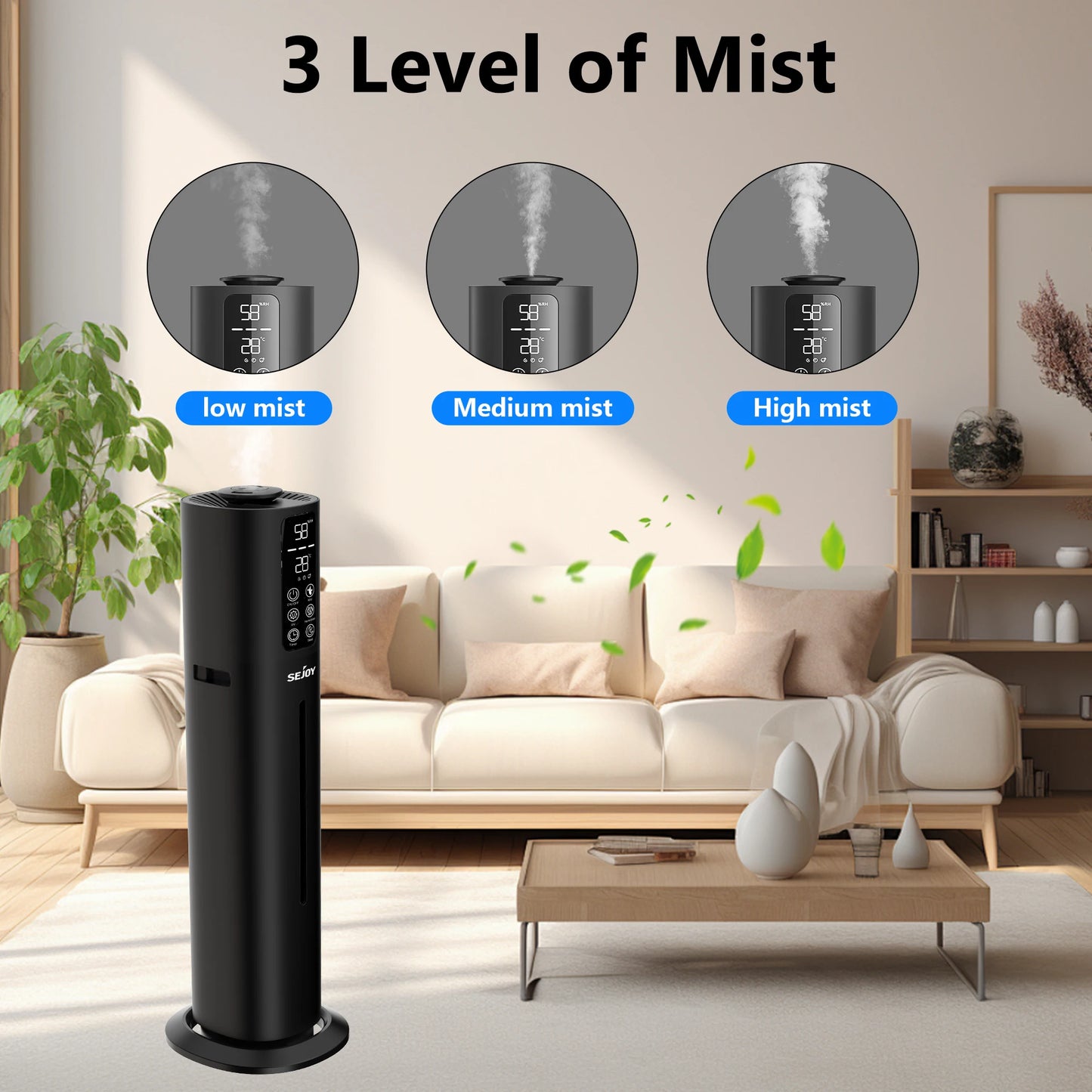 Air Humidifier Large Room Bedroom Cool Mist Air