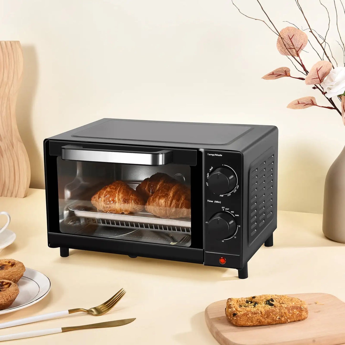 4 Slice Toaster Oven with 3 Setting