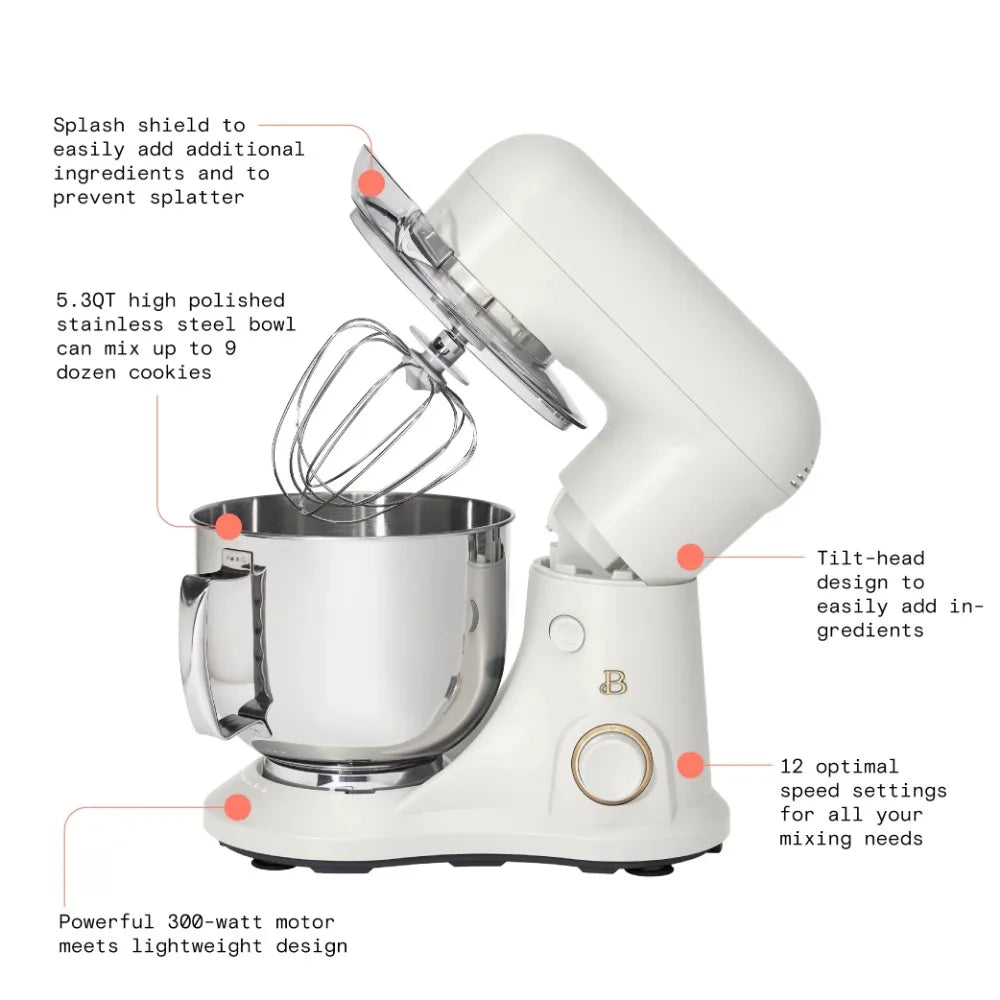 5.3 Qt Stand Mixer, Lightweight & Powerful with Tilt-Head,