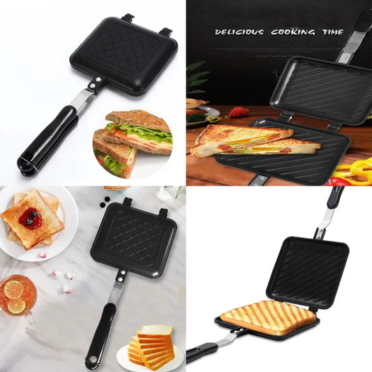 Sandwich Maker with Waffle Pancake Mold for Baking Bread