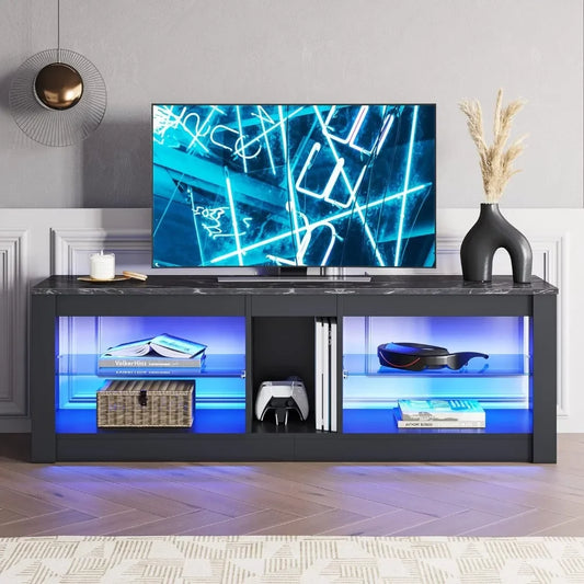 Entertainment Center LED Gaming TV Stand for 55+ Inch.