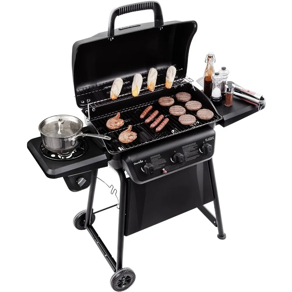 BBQ Grill, 3-Burner with Side Burner