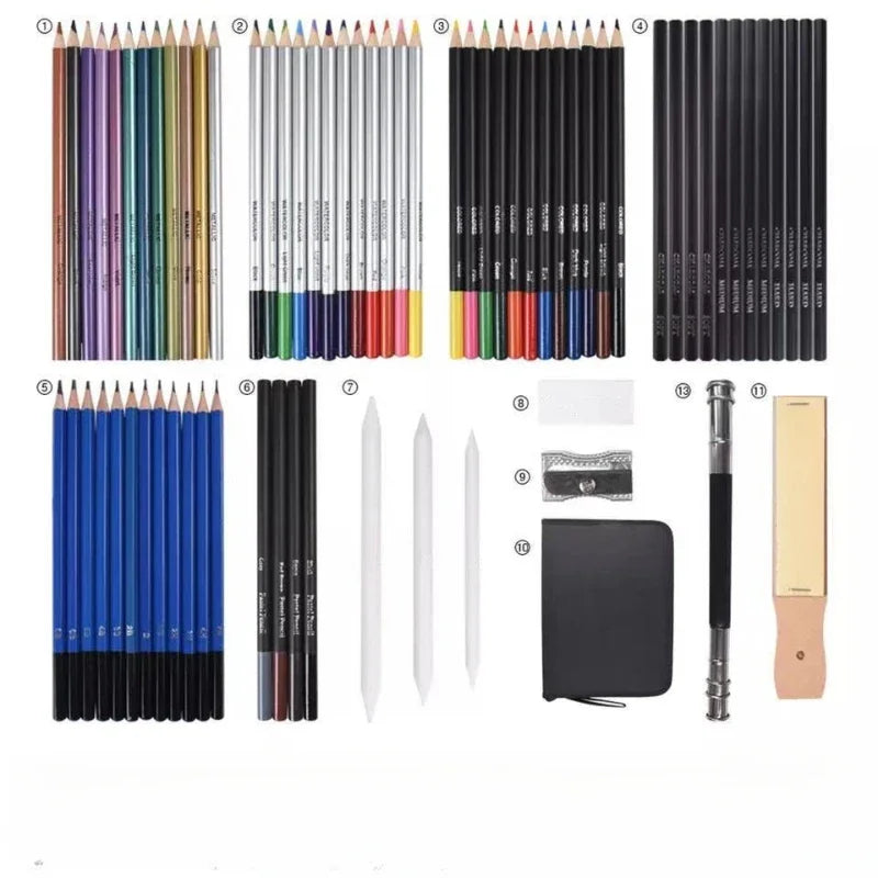 72 Piece Sketching Color  Art Set