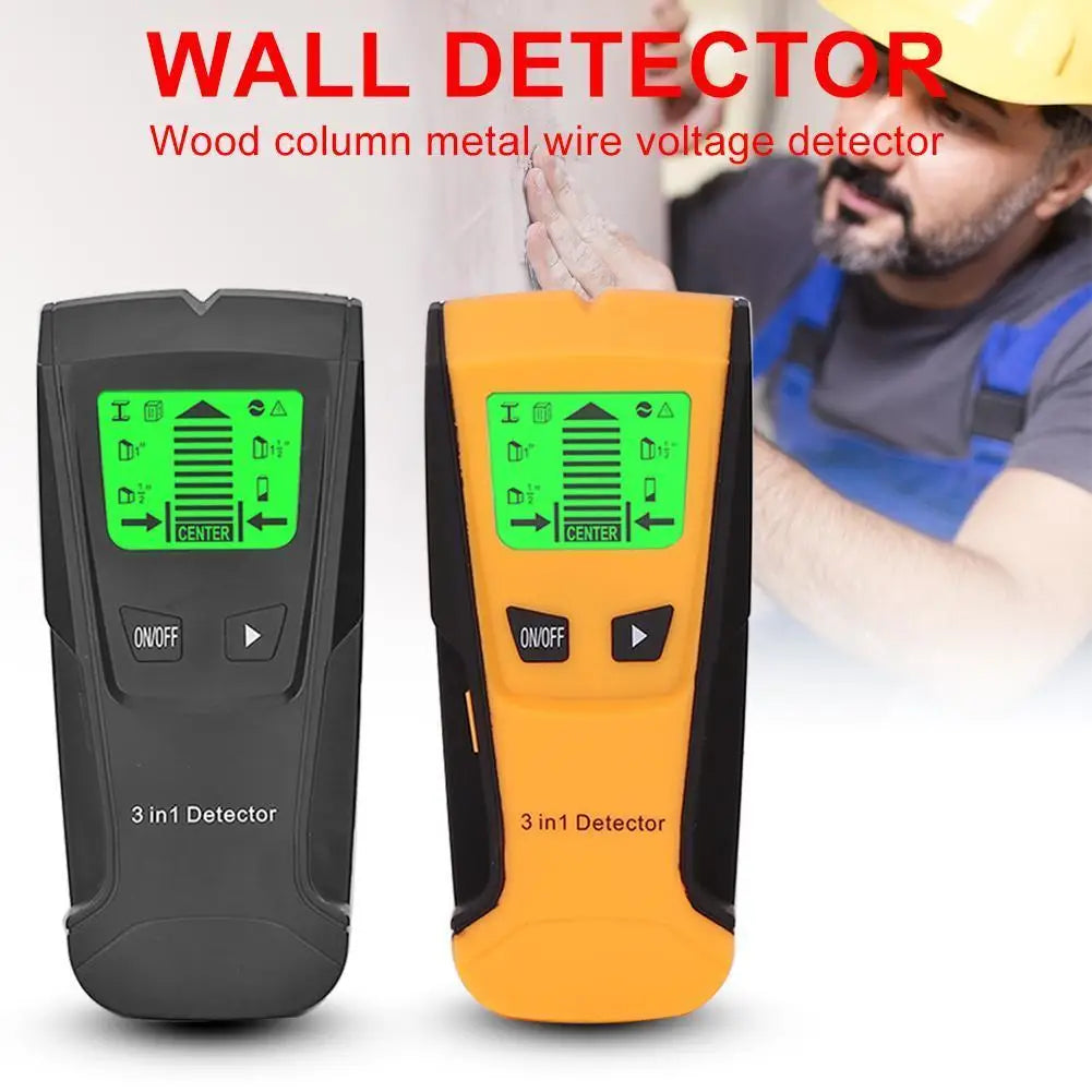 Metal Gold Finder Wood Studs Detector AC Voltage Live Wire Detect Wall Scanner