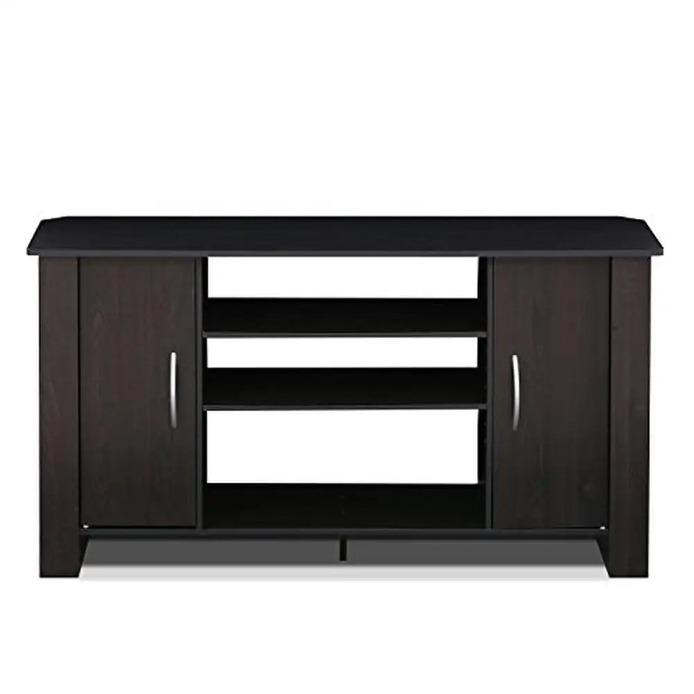 Entertainment Center TV Stand Adjustable Storage Shelves.