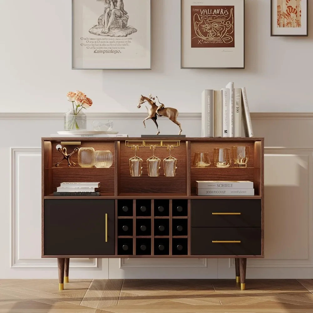 Bar Cabinet, 47 inch Walnut