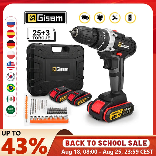 21V Cordless Impact Drill Electric Screwdriver