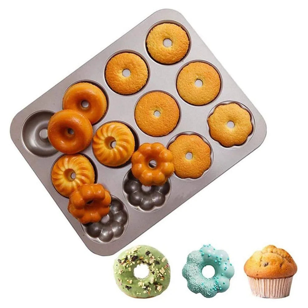 Metal Donut Mold Baking Pan Non-Stick