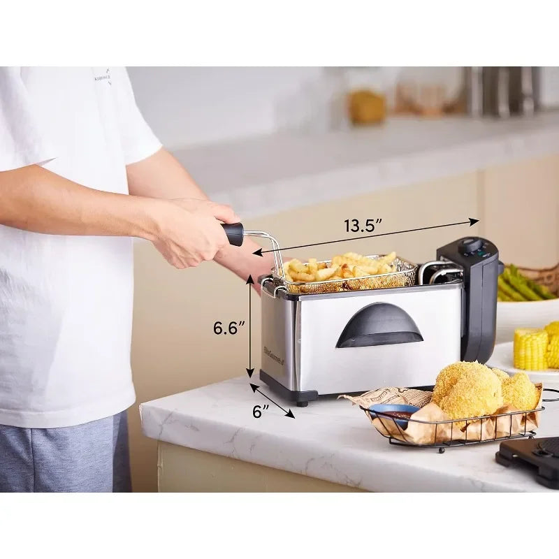 Electric Immersion Deep Fryer Removable Basket