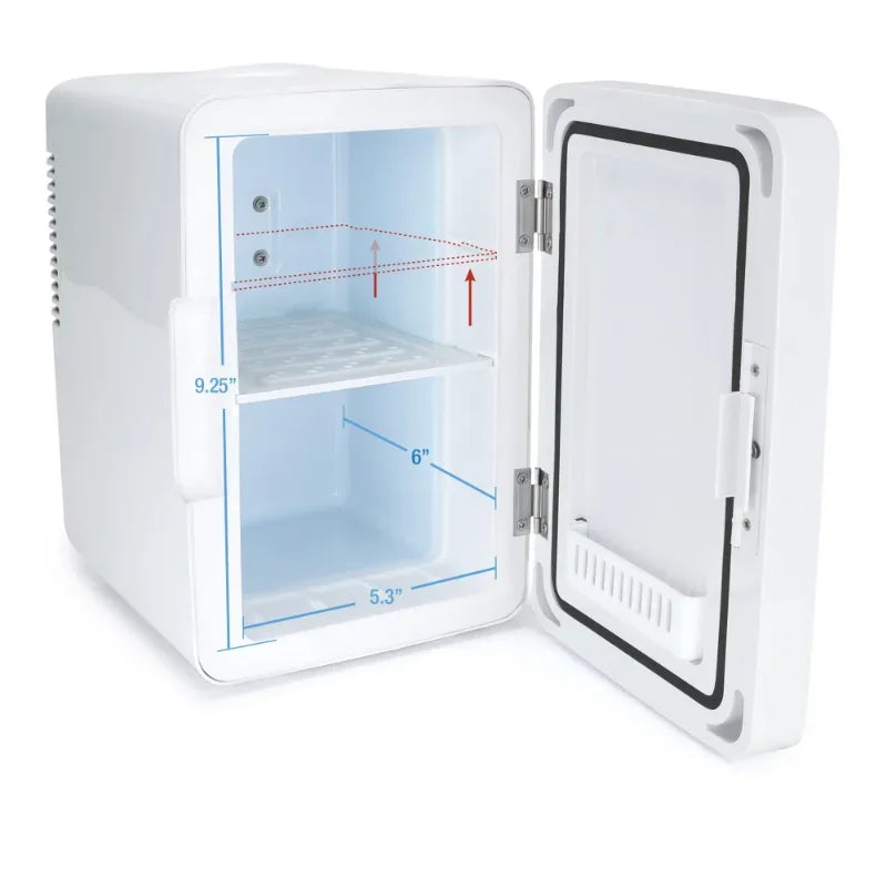 LED Lighted Mini Fridge with Glass Door