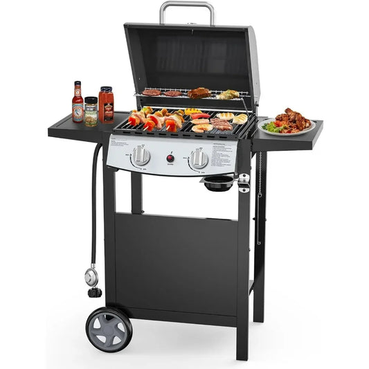 BBQ Grill, 2 Burner Propane Gas Grill