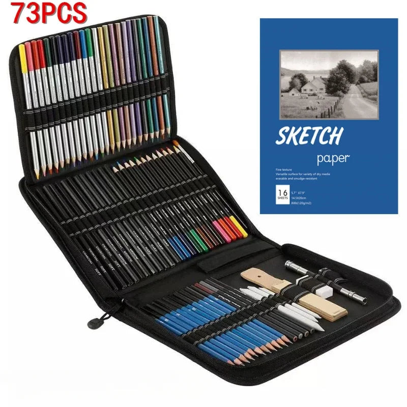 72 Piece Sketching Color  Art Set