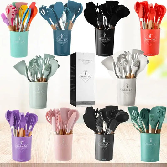 Silicone Kitchen Cooking Utensils Set of 12pcs